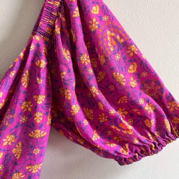 Spell & The Gypsy Madame Peacock Sweetheart Mini Dress | Boysenberry | Size Smal - Picture 8 of 16